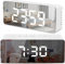 Retoo Tragbarer LED Digitaler Wecker mit Spiegel und Einstellbare Helligkeit, Reisewecker mit Dual Alarm und Temperaturanzeige, Tischuhr USB Wiederaufladbarer und Batteriebetriebener
