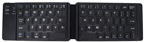 ASHATA Faltbare Bluetooth Tastatur - Tragbare Kabellose Universal Tastatur, Wiederaufladbar Ultraflach, Kompatibel Mit Android Smartphone Tablet