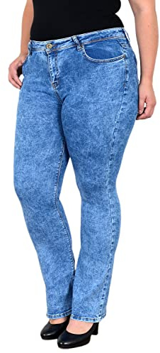 ESRA Jeans Damen Bootcut Jeanshose Flared Jeans Damen High Waist Schlaghose Bootcut Jeans Damen Hose Damen Jeans Bootcut High Waist Jeans Damen Stretch Schlagjeans bis Übergröße Plussize FB1