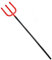 XNHIU Tenedor de diablo de Halloween con Tridente negro rojo de 100 cm para arma aterradora, accesorio de disfraz de fiesta de Halloween