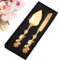 Ensemble de coupe de gâteaux pour le coupe-gâteau en or mariage et serveur ensemble avec manche rose élégant 2pcs gâteau service l'engagement anniversaire l'anniversaire '