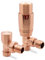 Copper Angled Modern Thermostatic Radiator Towel Rail Valves Central Heating (Pair) 1/2 BSP