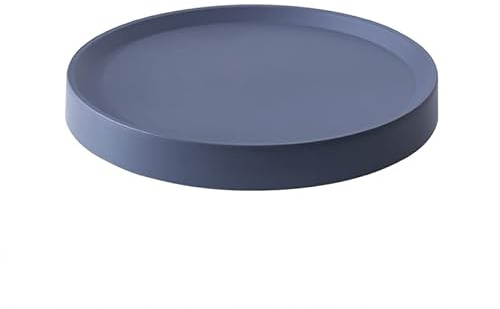 Carrello Porta Vasi con Ruote Nascoste, Carrello Porta Vasi Pesanti Fiori, Carrello Porta Vasi Rotondo Plastica, Plant Piattini con Stoccaggio dell'Acqua, Giardino Arredo da Esterno,Dark Gray,25cm