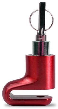UP Security Disc Brake Lock for Motorcycle Accessories Heavy Duty Bike Bicycle Anti Theft Lock Compact Electric Scooter Ebike Powersports Wheel Hover Disc Locks (Red)