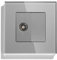 BSEED Prise murale standard UE 1/2 TV antenne coaxiale prise encastrée et panneau blanc 1/2 avec cadre en verre gris 86 mm
