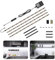 WOBANE Tira Led Cocina Bajo Mueble 2 metri, Tira Luz Led Blanca Frio 6000K, 4 x 50cm Tiras Led Adhesivas con Interruptor y enchufe 12V, 1200LM Luces Debajo Muebles para Vitrina,Armario,Estanterias