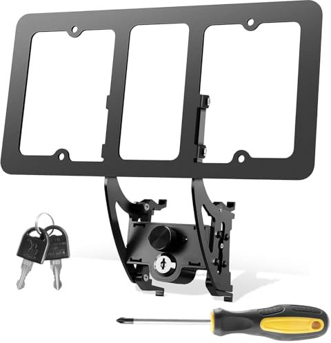 Enovorld Front License Plate Frame for Tesla Model Y/3, Metal Anti-Theft Front License Plate Holder Mount Fit for 2020-2023 Tesla Model 3 Y, No Adhesives or Drilling