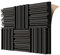 fumooa 6 StüCk Selbstklebende Akustikschaumstoffplatten, 12 X 12 X 2 Schallabsorbierender Schaumstoff, Schalldichter Schaumstoff für Aufnahmestudios, Schwarz