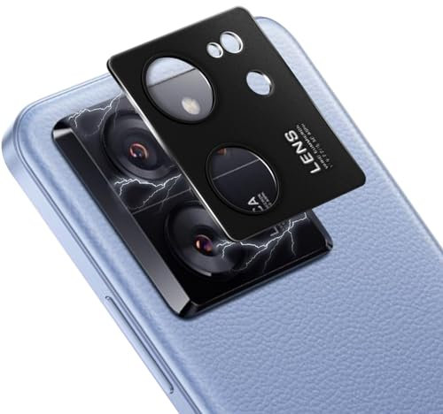 HeeYeal Pellicola Fotocamera per Xiaomi 13T 5G/13T Pro 5G, Metallo Alluminio Telaio Protezione Lente Pellicola, Pellicola Protettiva Protettore Obiettivo Fotocamera per Xiaomi 13T Pro 5G - Nero