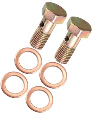 VekAuto 2 Set Banjo Bolt Brake Fitting Adapter M8x1.25 Thread Banjo Bolt Auto Accessories