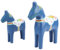 Fockety Handbemalte Schwedische Dala Figur aus Holz, 2 Stück Traditionelles Blaues oder Rotes Schwedisches Dala Schwedische Dala Statue (Blue)