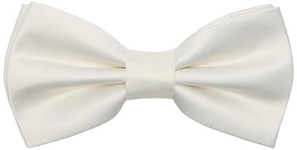 Ladeheid Herren Schmale Fliege mit einstellbarem Band für Anzug festlich M (12cm x 6cm, Weiß38)