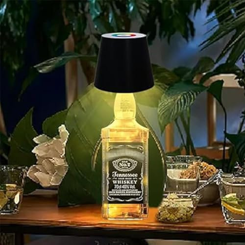 Forhome Lampe bouteille sans fil, lampe bouteille sans fil, abat-jour pour bouteille, étanche IP54, LED tactile, intensité variable, couleurs RVB, bouteille portable, pour restaurant et bar