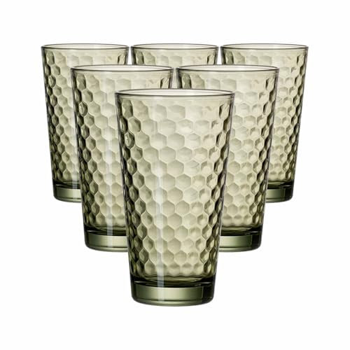 Ritzenhoff & Breker Longdrinkgläser-Set Favo, 6-teilig, Oliv, Glas
