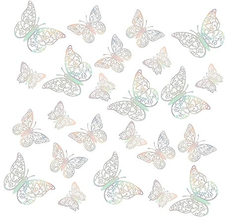Artibetter Schmetterlingskarten-Dekoration – 36 Wandaufkleber Für 70er-Jahre-Party Hochzeit Verlobung Geburtstagsdeko