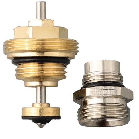 Underfloor Heating Manifold Return Pin Valve Core, M30x1.5 Threaded Part Complete Set, G1/2, G3/4 Brass Pin Valve and Threaded Part for Underfloor Heating Manifold Actuator