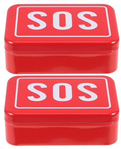 VANZACK 2stücke Metall-aufbewahrungsbox Für Notfälle Langlebig Für Camping Wandern Und Reisen Zum Aufbewahren Von Medikamenten Und Outdoor-überlebensausrüstung