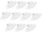 DIYEAH 10pcs Universal Bracket Infrared Alarm Bracket Infrared Alarm Wall Mount Bracket Infrared Alarm Mounting Bracket Alarm Detector Mount Wall Sensor Mount Wall Mount Shelf Metal White