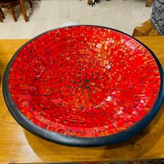 Plat Vide Poches Mosaïque Verre Centre Table