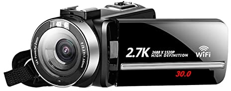 JOJIDE Video Camera, 2.7K Digital Video Recorder Home Use Outdoor Portable Cameras For Photography Streaming Web Camcorder Vlog Videcam(No SD Card,Standard)