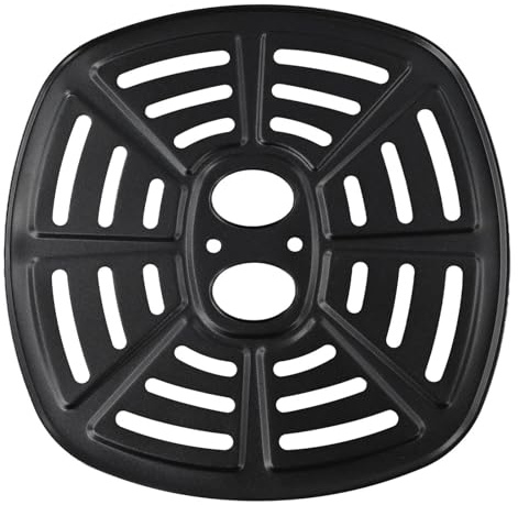 Opatiny Replacement Air Fryer Tray 21.5 x 21.5 cm, Black Non-Stick Plate Accessory for Easy Cleaning and Durable Use, 1-Piece