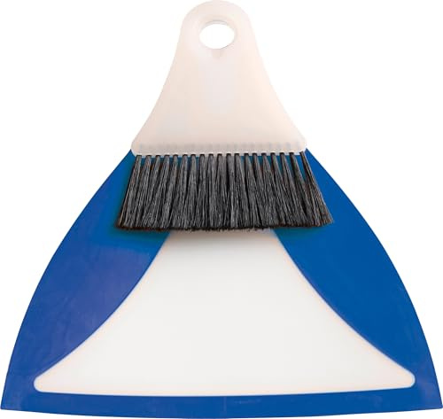 haug bürsten Flexi Kehrgarnitur – in Aqua – Ideal als flexiblerer Tischkehrer – mit Handfeger & Kehrblech - aus Polyester - platzsparend - Maße: 27,5 x 24,7 x 10cm - Made in Germany