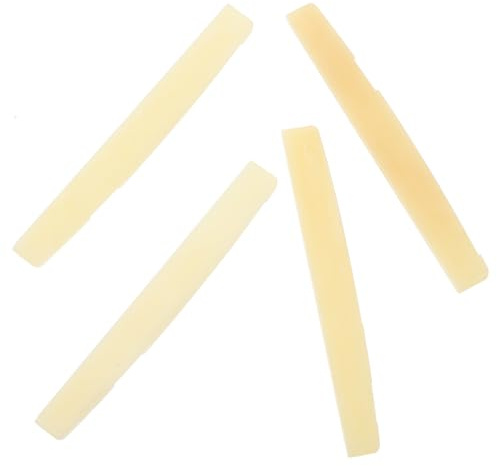 Gitarrenbrückenteile 74mm 4 Stück Ersatzteile für Folk Gitarren | Beige, Knochenmaterial, Leicht zu Wechseln, Praktische Ausführung, für Gitarrenliebhaber und Ersatzbedarf