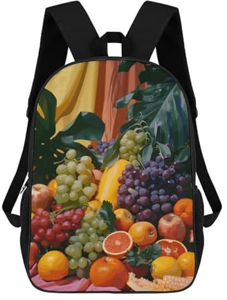 sinyumoney Fresh Fruit Rucksack Schulrucksack Freizeitrucksack Tagesrucksack Schule Arbeit Reisetasche Für Mädchen, Teenager-Mädchen 17inch