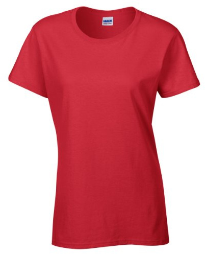 Gildan Ladies/Womens Heavy Cotton Missy Fit Short Sleeve T-Shirt (XL) (Red)