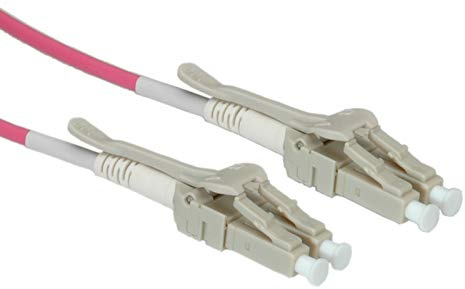 ROLINE Cordon fibre optique LC/LC | câble FO | câble patch OM4 Duplex Low Loss en violet | 20 m