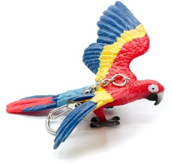 Miniblings Ara Papagei Schlüsselanhänger Vogel rot | Robuster Begleiter für Tasche und Rucksack, ein Fundstück für Sammler