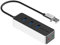 USB 3.0 Hub with Sound Card Adapter Aux Audio Port, Vention 3 Port USB 3.0 Hub to 3.5mm Aux Audio Jack Ports for broken sound card Laptop