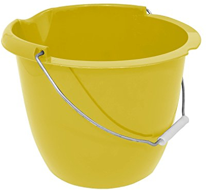 Bentley Industrial BUCKET.08/W Bucket with Metal Handle, Yellow
