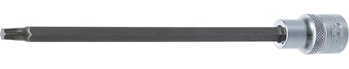 BGS 4480 | Bit-Einsatz | T-Profil (für Torx) T40 | Länge 200 mm | Antrieb Innenvierkant 12,5 mm (1/2) | Chrom-Vanadium-Stahl | verchromt, matt | mit Rändelung