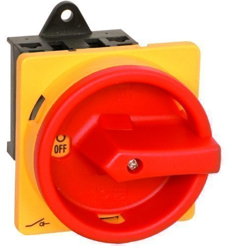 Intratec Hauptschalter Einbau, 63 A, 4-polig – Einbau Steuerschalter, Reparaturschalter zum Fronteinbau in Verteiler- und Schaltschränken 88 x 88 x 85 mm