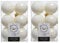 24 Wool White Christmas Baubles 6cm Shatterproof Tree Ornaments Shiny Matt
