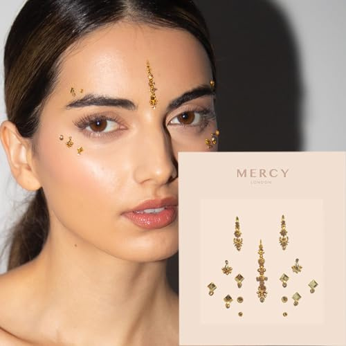 Gigi Gold Bindi ✮ indische Bindi-Kristallschmuckstücke, Gold, Multi-Paket