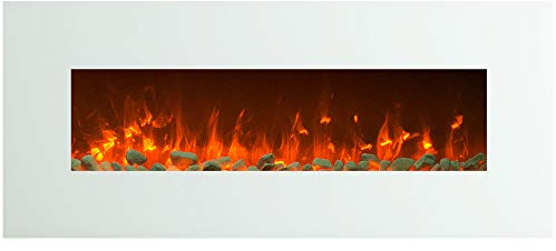 GLOW FIRE Elektrokamin Inside 182 (Einbaukamin) - elektrischer Kamin mit Heizung, Multicolor-LEDs & Fernbedienung - Kamineinsatz zum Einbau in die Wand, 1.500 W, 182,8x45,7x12,6 cm, Schwarz
