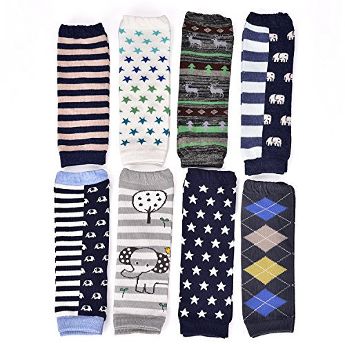 6 pares de calentadores de piernas para niños y niñas, tallas de 0 a 6 meses, de 6 a 24 meses Multicolor Baby Boys 6-24 Meses