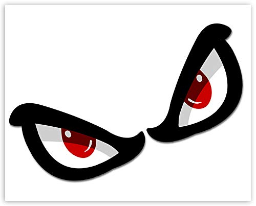 SkinoEu® 1 Paar Vinyl Aufkleber Autoaufkleber No Fear Eyes Augen Racing Rallye Stickers Auto Moto Motorrad Fahrrad Fenster Tür Tuning B 66