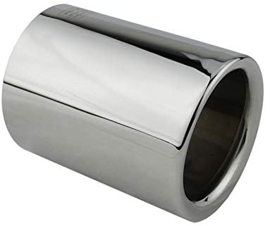Embellecedor de Tubo de Escape Coche Cola de Escape Coche Acero Inoxidable Cromo Pulido Plug&Play comparación Números 1830 7622764 – 1830 7622762 para 65mm - L&P A304