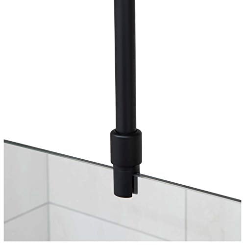 Stabilisationsstange für Duschen, Haltestange Glas - Decke, Stabilisierungsstange Duschwand, Stabilisator (Schwarz)