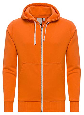 Yazubi Sweatjacke Herren Kapuzenjacke Helix, Orange (Tangerine 151247), XS