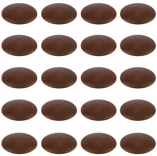 20x CACHE VIS PLASTIQUE MARRON CHENE FONCE Ø12MM PLAT TORX CAPUCHON HEXALOBULAIRE TX AW20