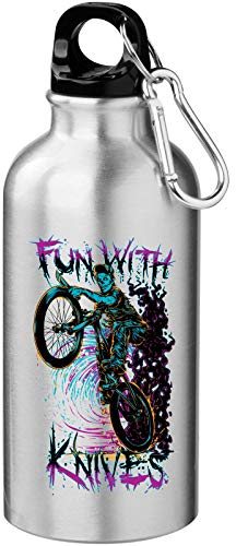 Fun With Knives Zombie BMX Rider Tourist Water Bottle