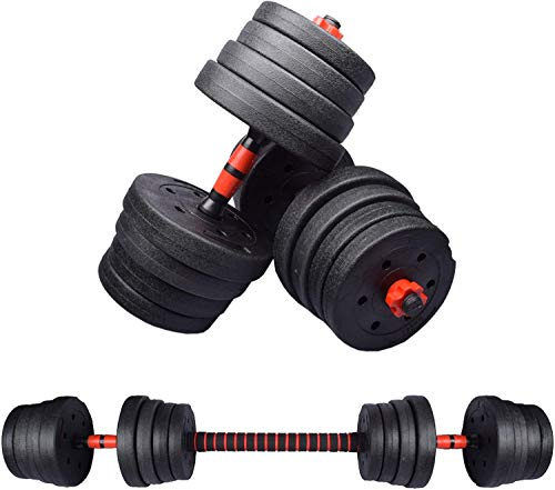 Multifunctional Adjustable Dumbbell, Barbell Weight Lifting Set 40 KG Set - Weight lifting, Gym, Fitness, Squat, Bench Press, Deadlift