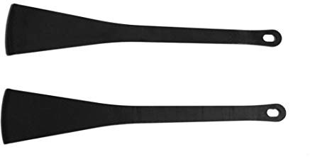 Naksha Pure Iron Naksha Pure Iron Dosa Turner Spatula palta Ladle Spoon(Black) Lazer Made Smooth Finish- Pack of 2 Turner Pack of 2 Black