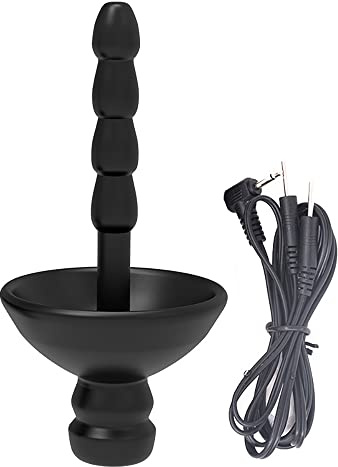 Guspiun Silikon Elektrostimulation Penisplug - 10 Intensitätsstufen einstellbar - Harnröhren Dilatatoren Katheter Masturbation Penis Plug und Eichel Ring Set Sexspielzeug für Männer (8mm)