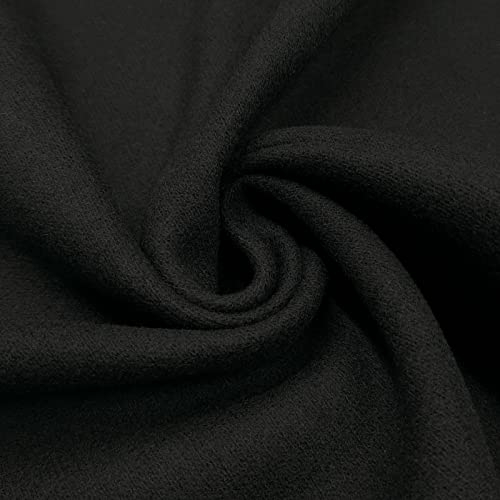 Tally – italienischer Merino Wollstoff – Moessmer® - Bekleidungswolle für Jacken, Kleider, Blazer und mehr – Schwarz - per Meter