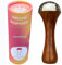 Livronic Ayurveda Kansa Baguette de massage des pieds pour le visage Acupoint Kansa avec poignée en bois de teck pour détoxification et relaxation profonde Marron